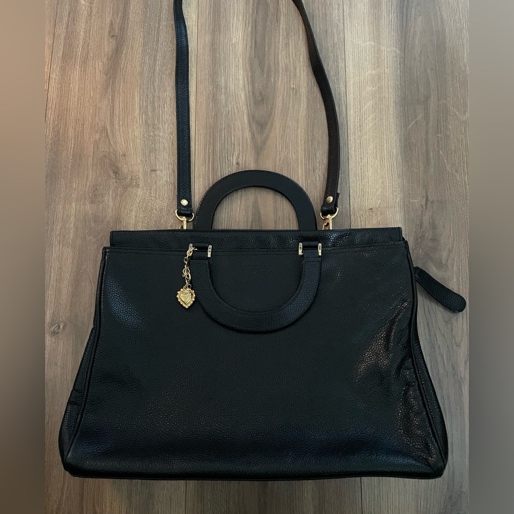 Emanuel Ungaro Black Leather Purse